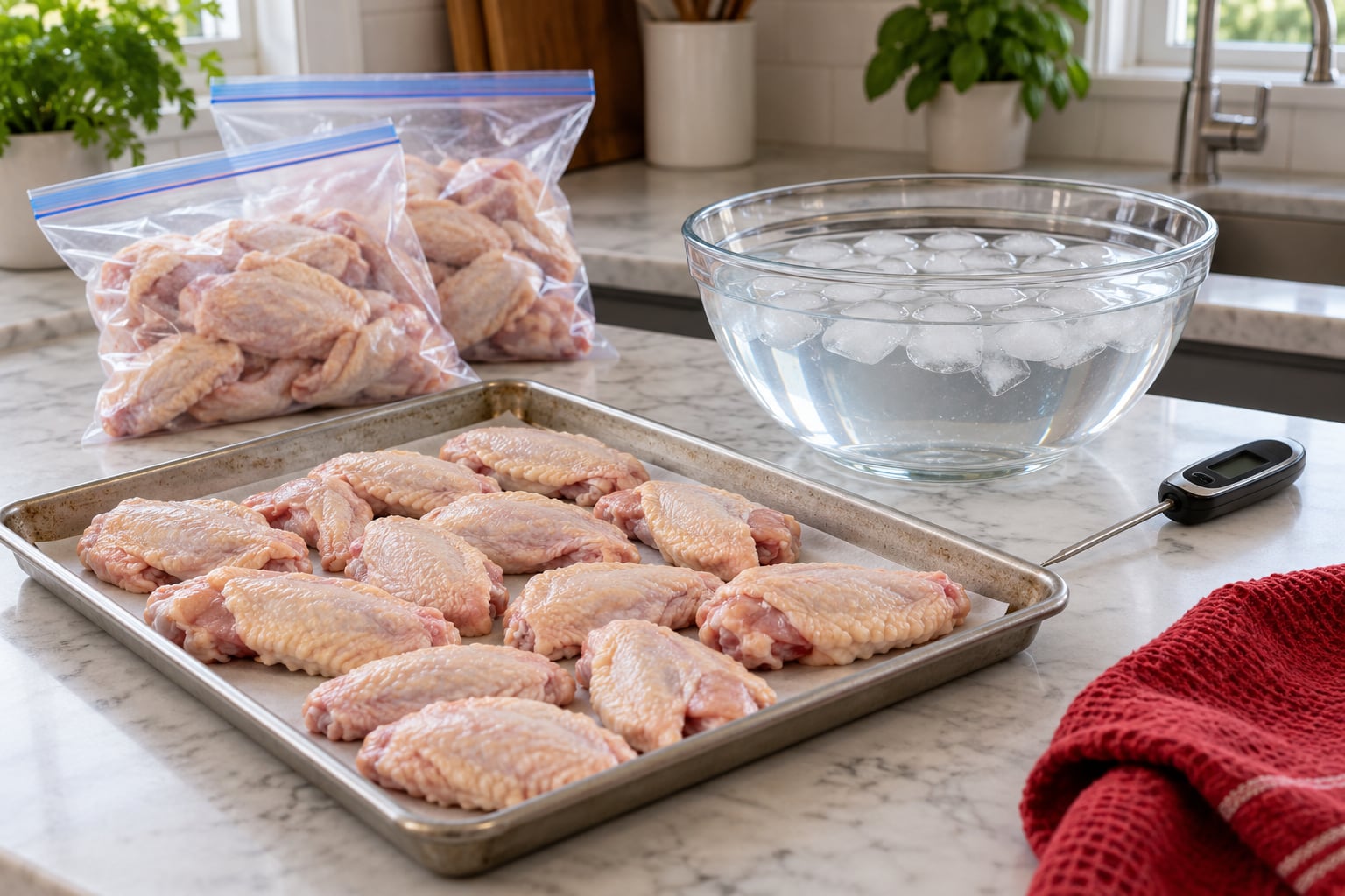 how to thaw chicken wings fast