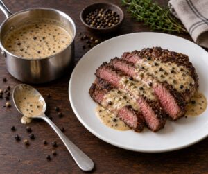 how to make peppercorn sauce for steak