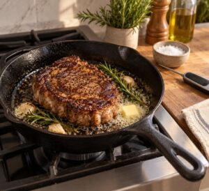 how to cook steak in a cast iron skillet