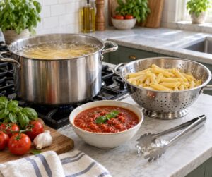how to cook pasta for a party without it sticking