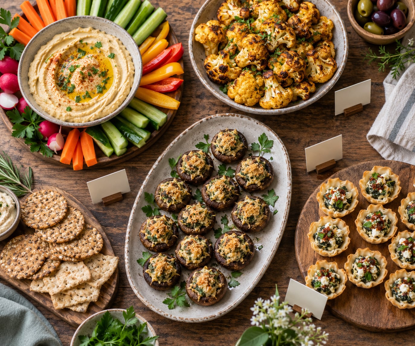 how to make vegetarian appetizers for a mixed crowd