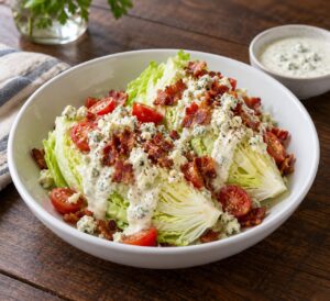 how to make wedge salad with bacon