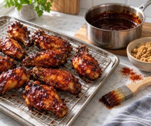 how to make bbq wings sticky and glossy
