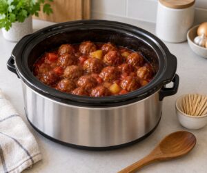 how to make meatballs for a party crockpot