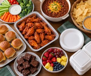 how to plan a super bowl party food spread