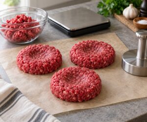 how to form burger patties that stay flat