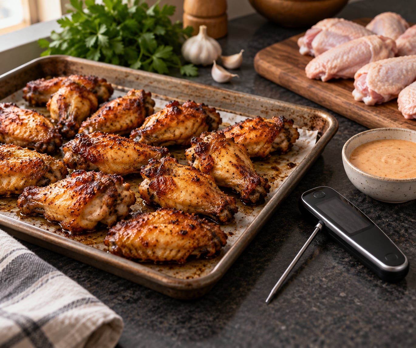 how to tell when chicken wings are done