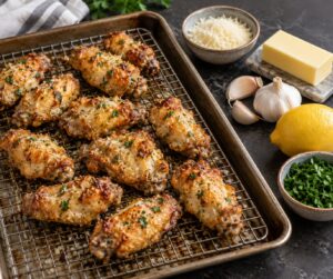 how to make garlic parmesan wings