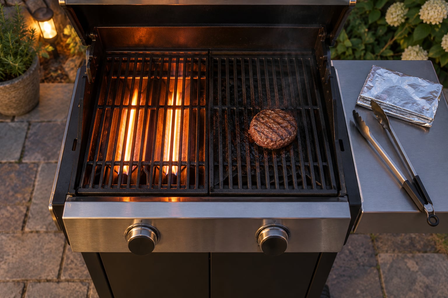 how to grill burgers without flare ups