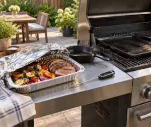 how to keep food warm on a grill
