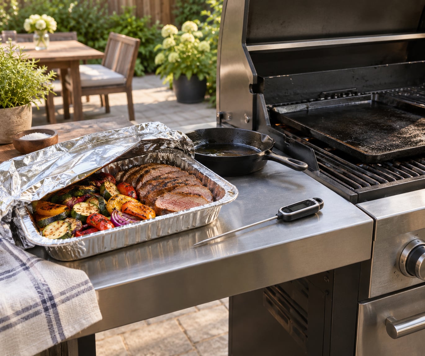 how to keep food warm on a grill