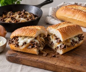 how to make a philly cheesesteak at home