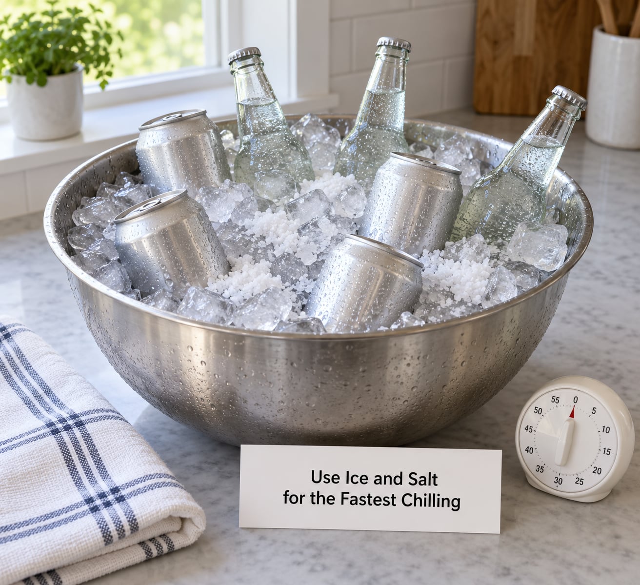 Use Ice and Salt for the Fastest Chilling