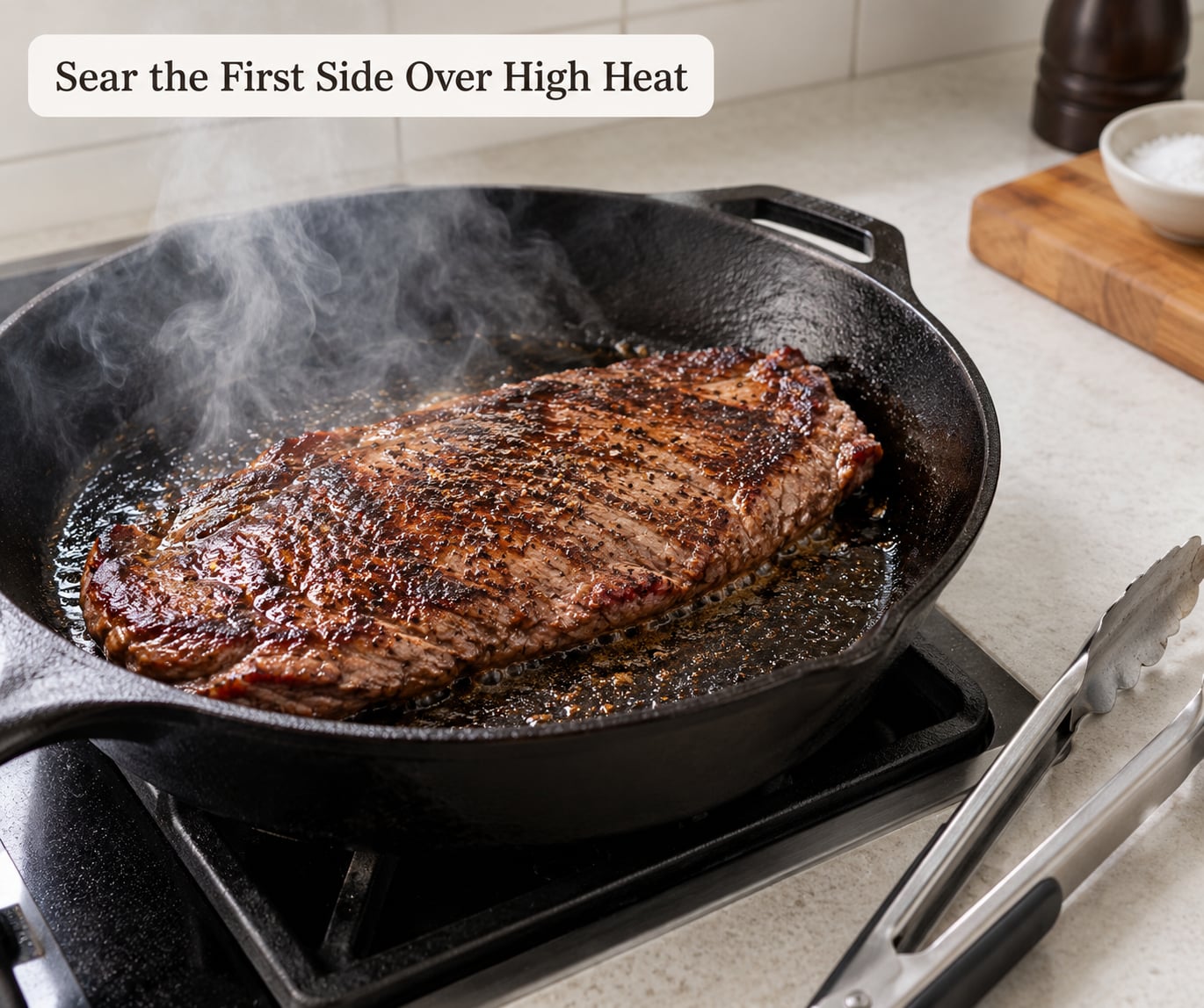 Sear the First Side Over High Heat