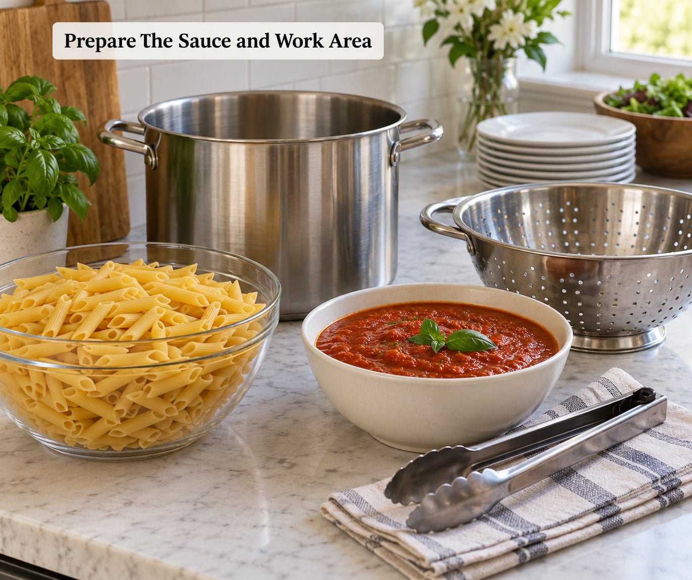 Prepare the Sauce and Work Area