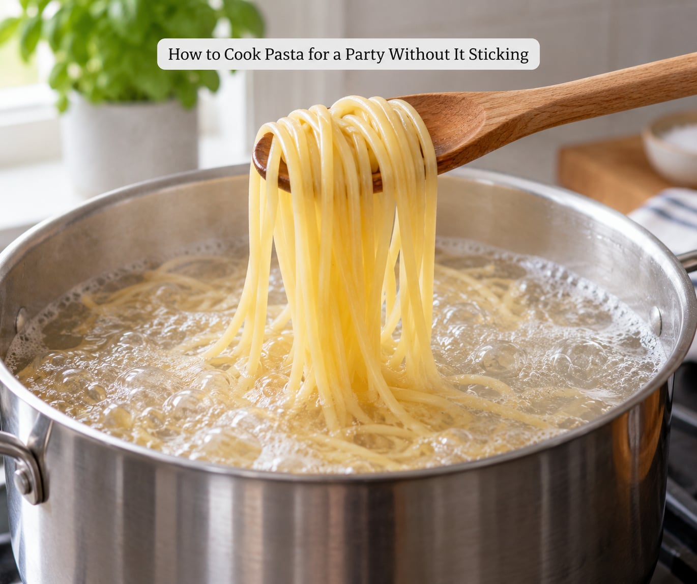 How to Cook Pasta for a Party Without It Sticking