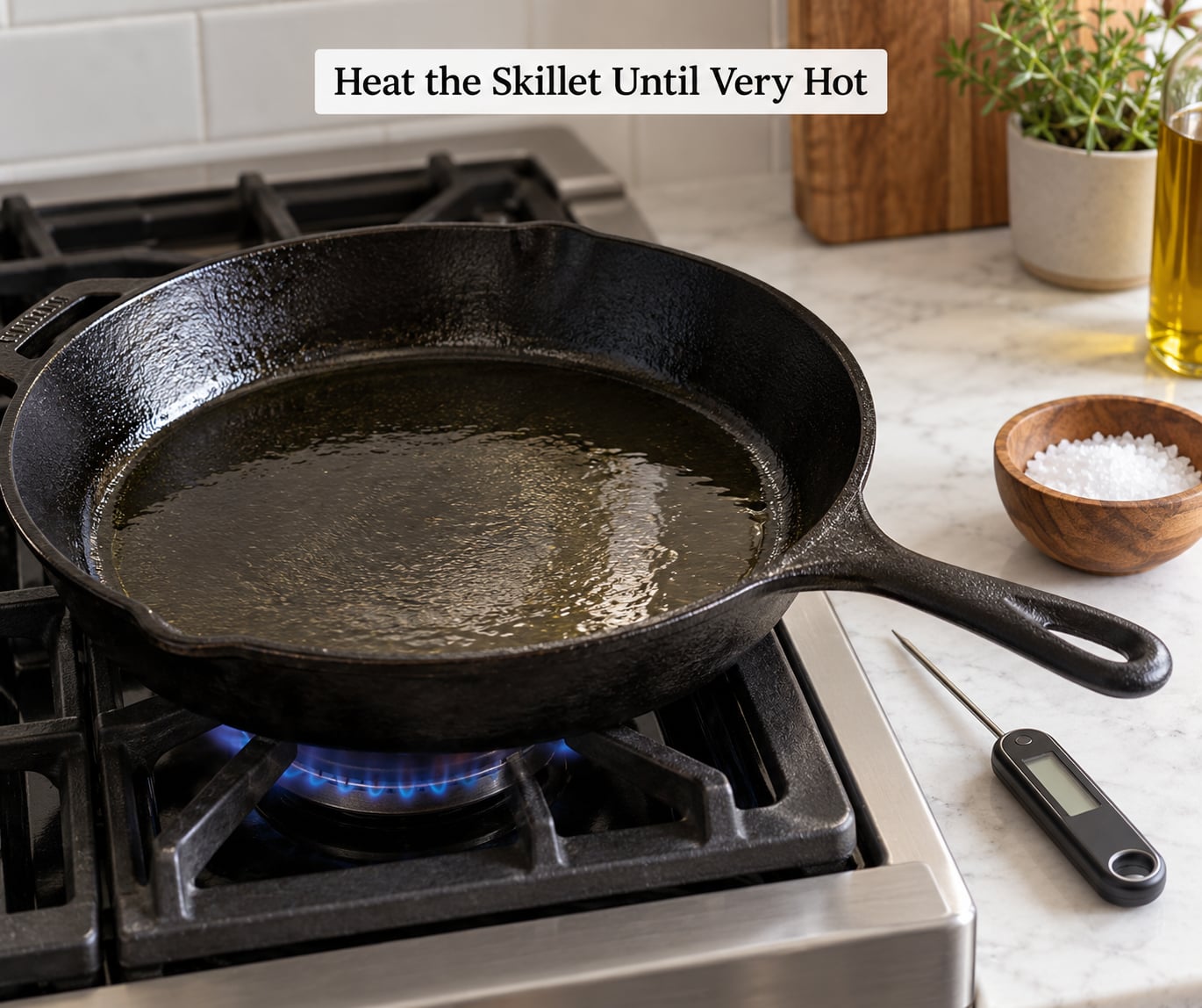 Heat the Skillet Until Very Hot