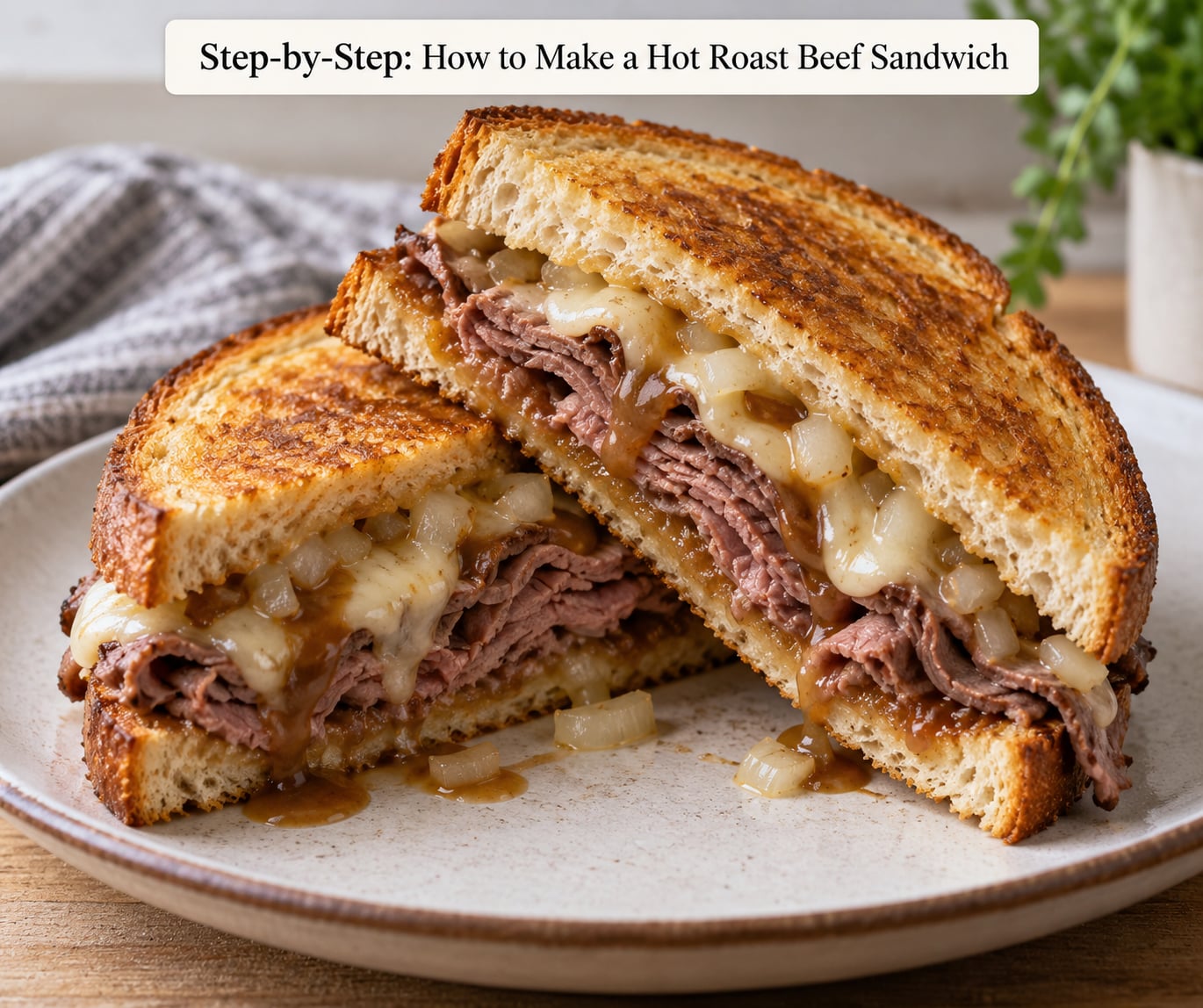 Step-by-Step: How to Make a Hot Roast Beef Sandwich