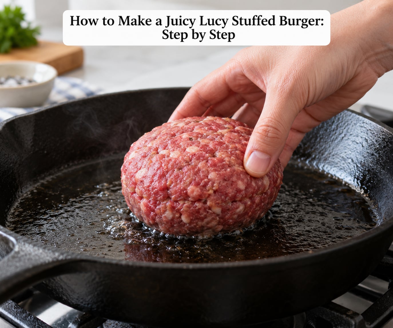 How to Make a Juicy Lucy Stuffed Burger: Step by Step