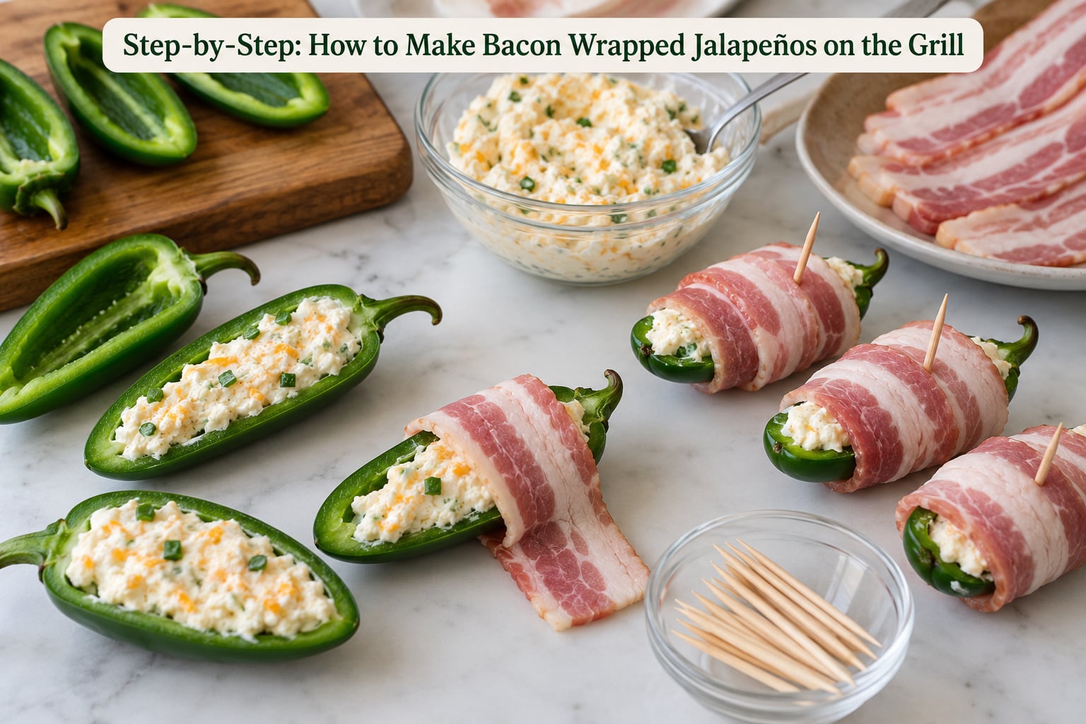 Step-by-Step: How to Make Bacon Wrapped Jalapeños on the Grill