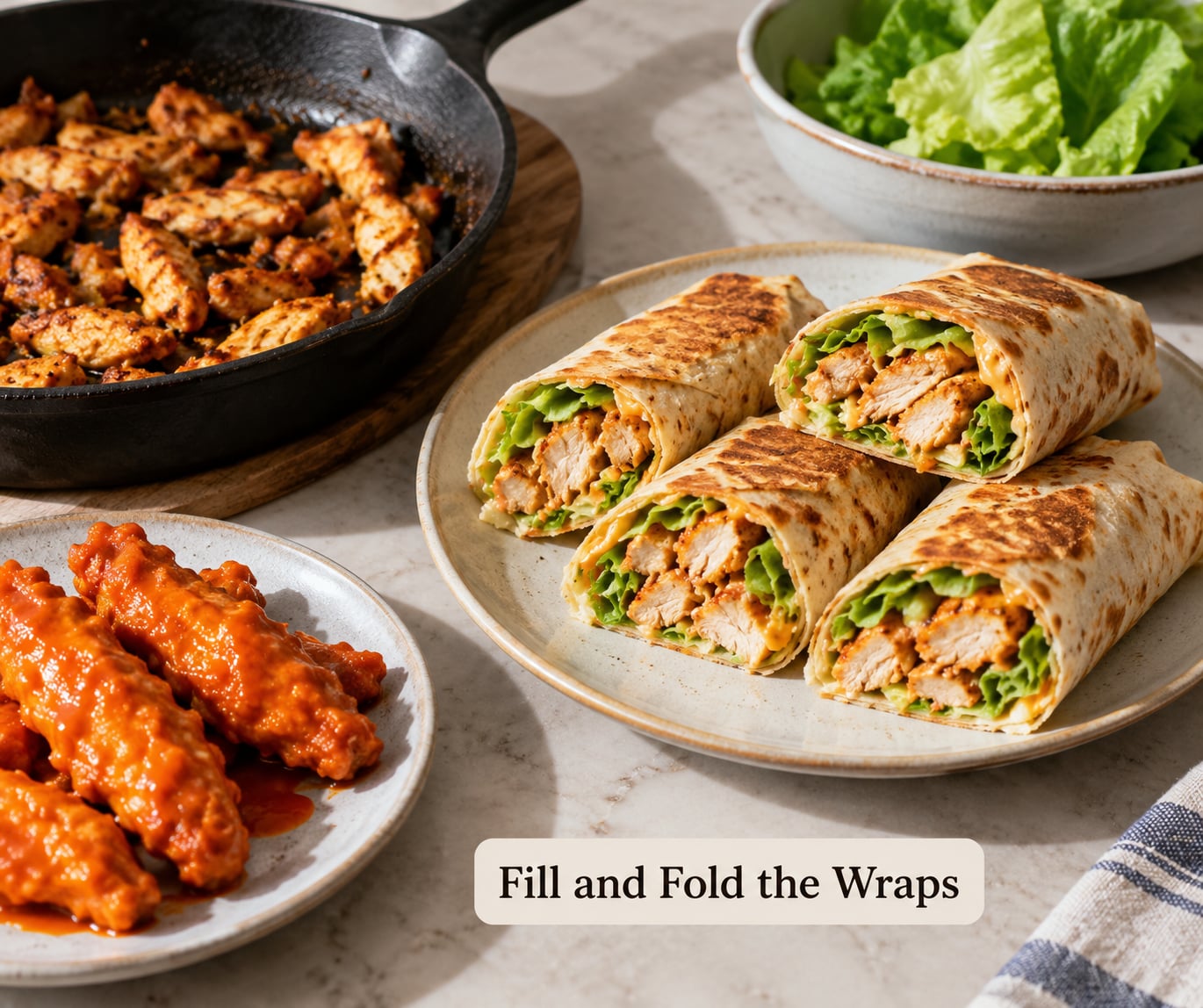 Fill and Fold the Wraps