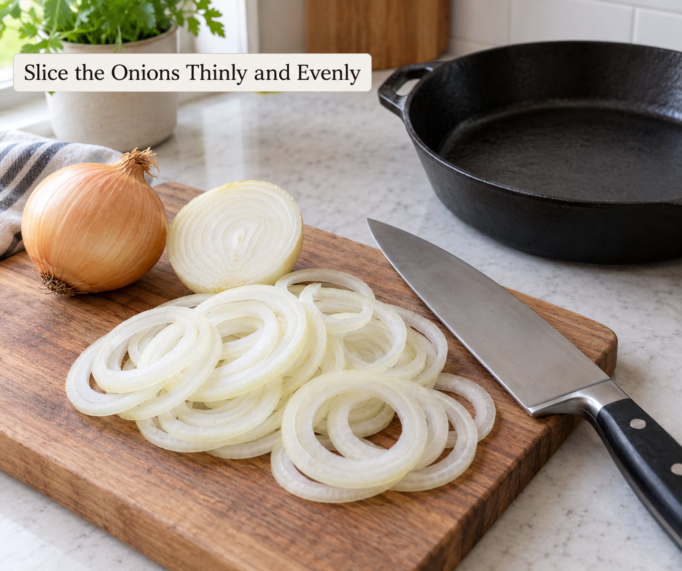 Slice the Onions Thinly and Evenly