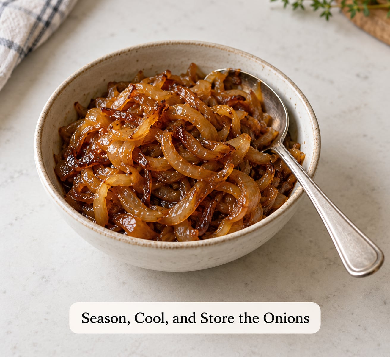 Season, Cool, and Store the Onions
