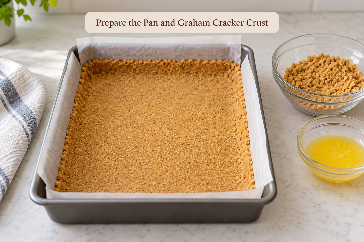 Prepare the Pan and Graham Cracker Crust