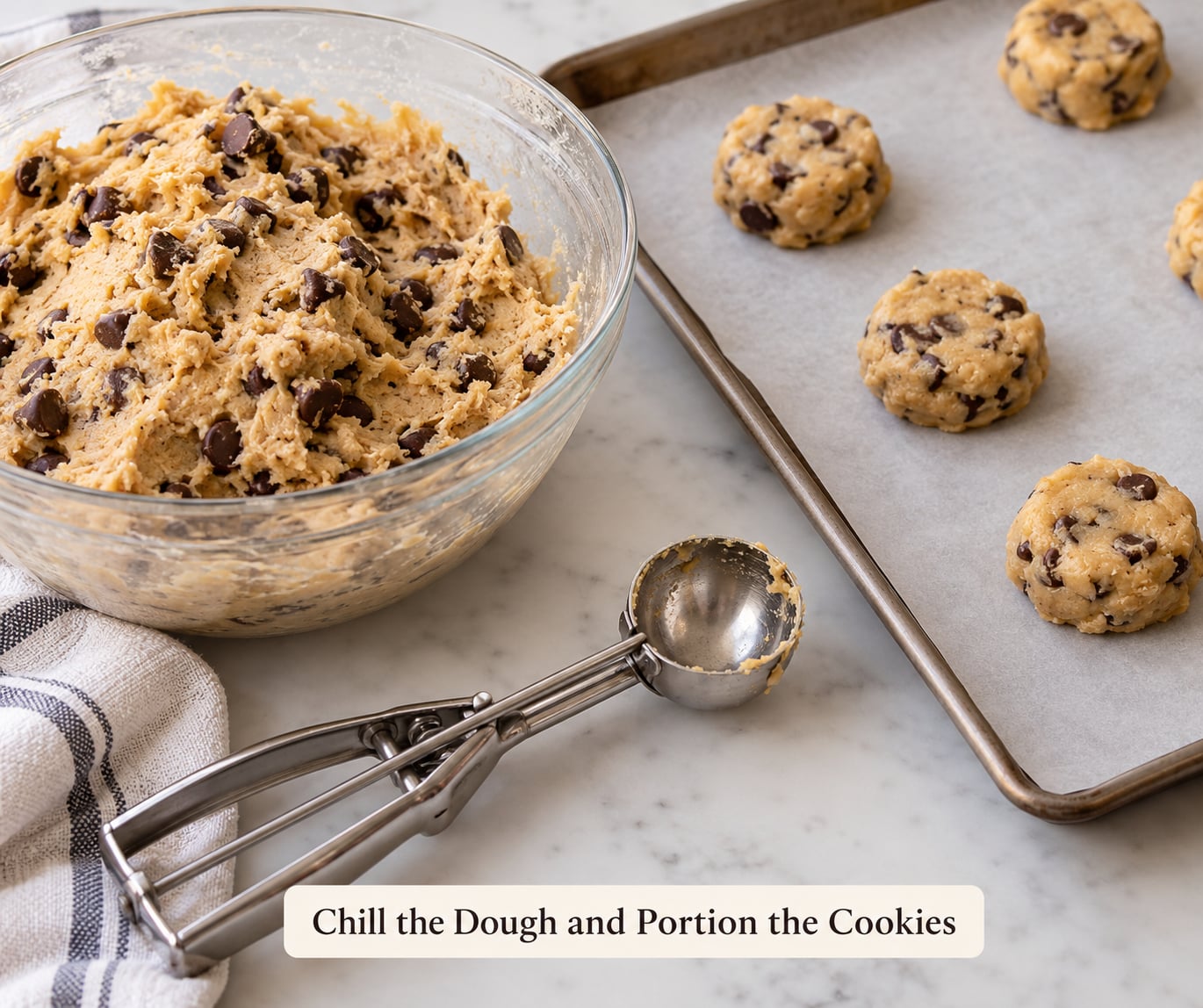 Chill the Dough and Portion the Cookies