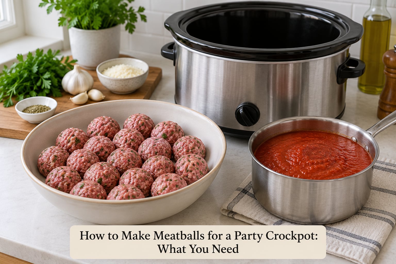 How to Make Meatballs for a Party Crockpot: What You Need