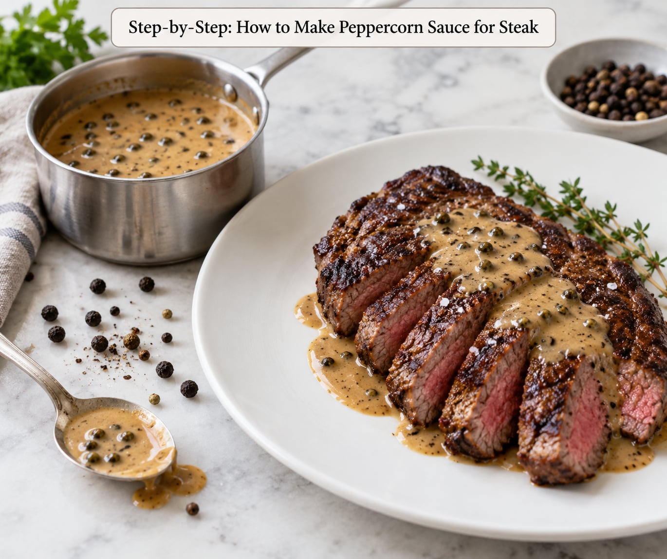 Step-by-Step: How to Make Peppercorn Sauce for Steak