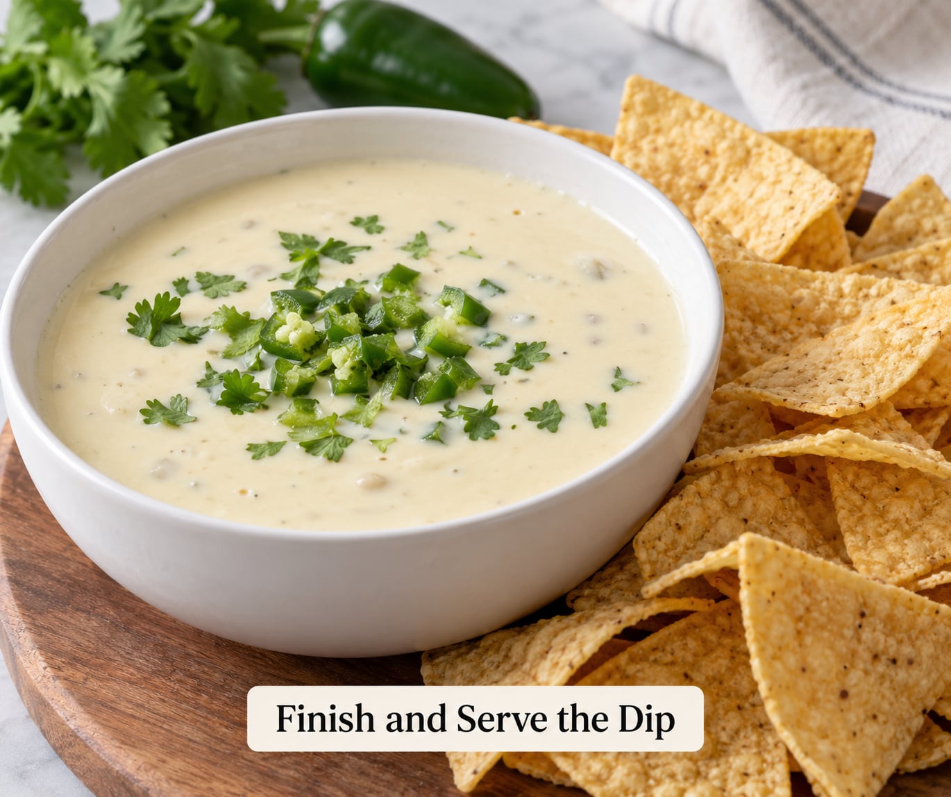 Finish and Serve the Dip