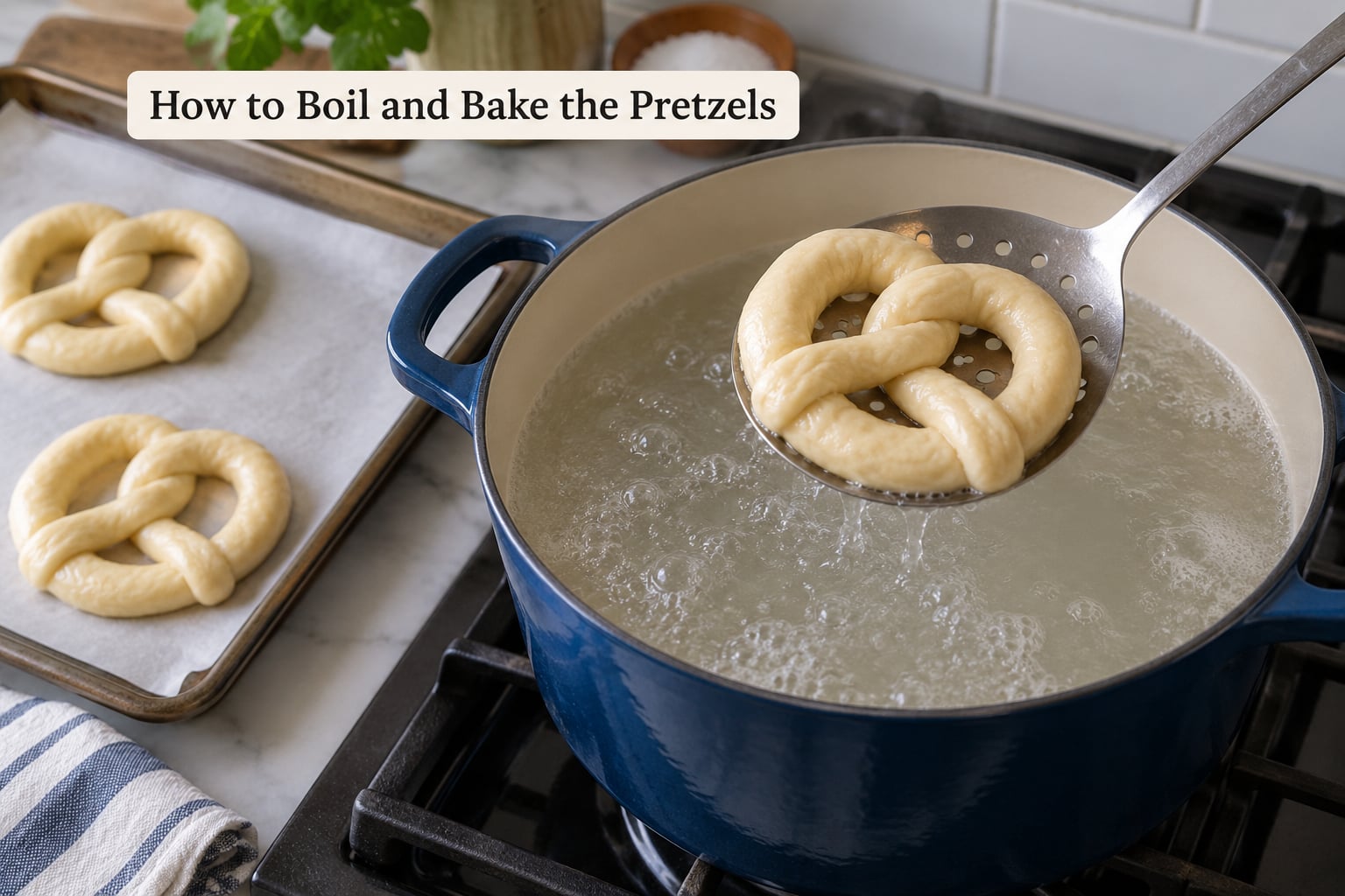 How to Boil and Bake the Pretzels
