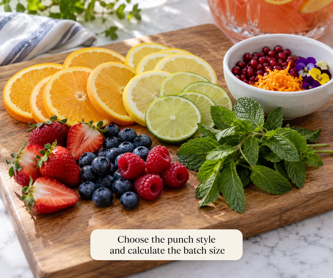Choose the punch style and calculate the batch size