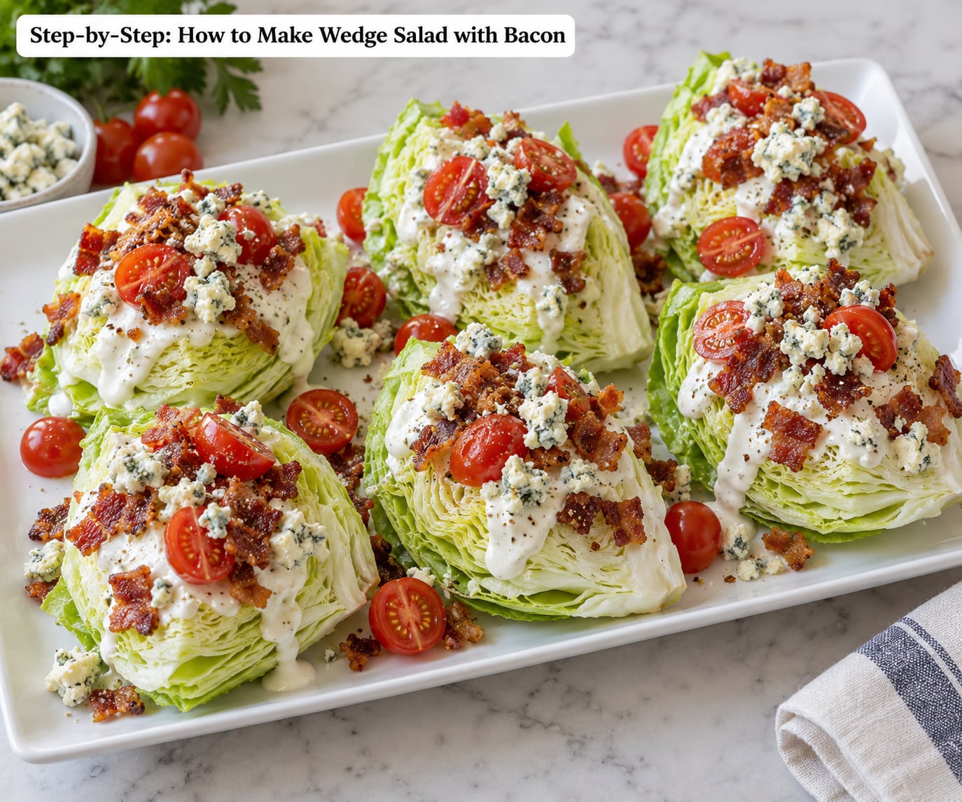 Step-by-Step: How to Make Wedge Salad with Bacon