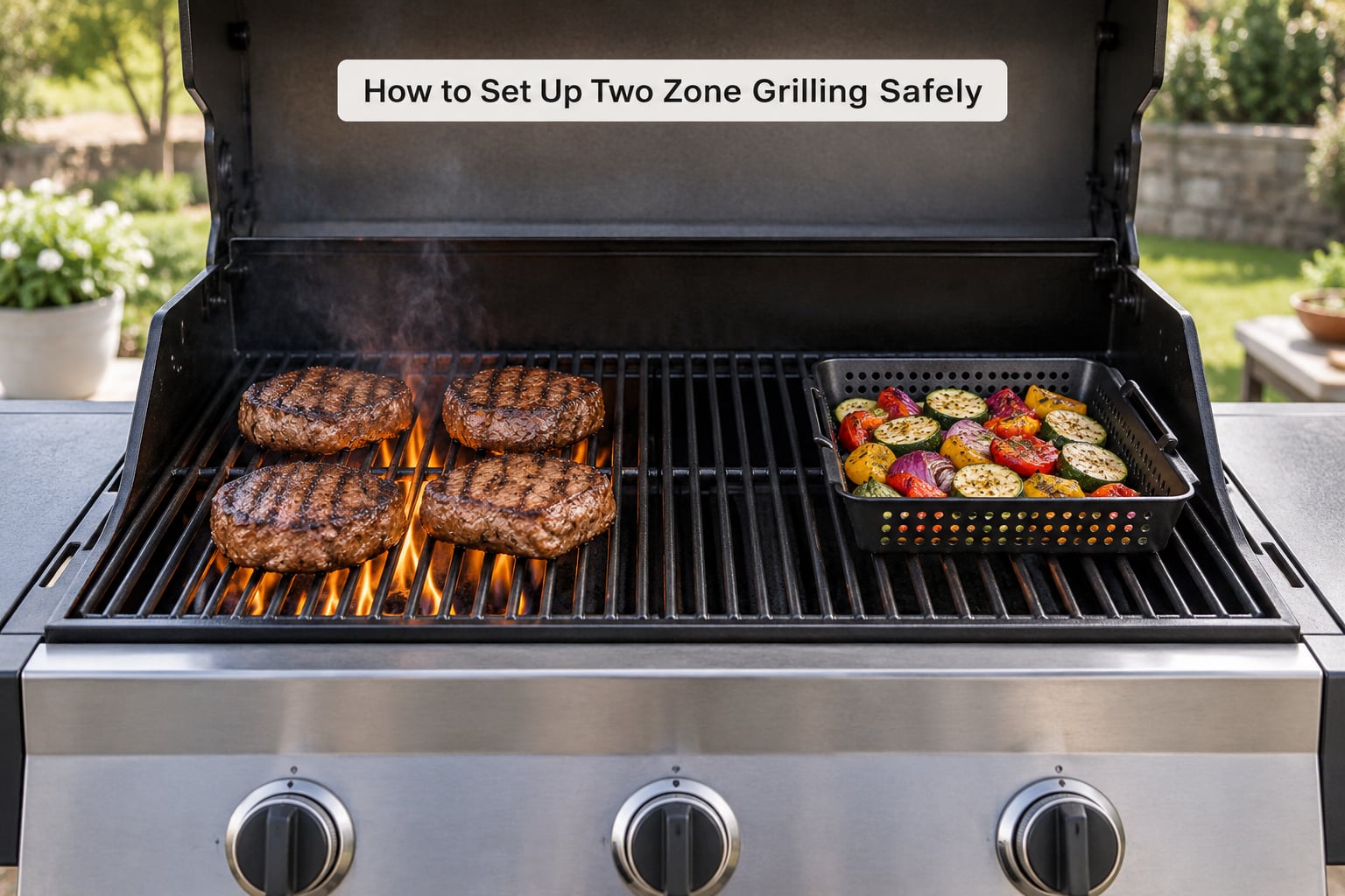 How to Set Up Two Zone Grilling Safely