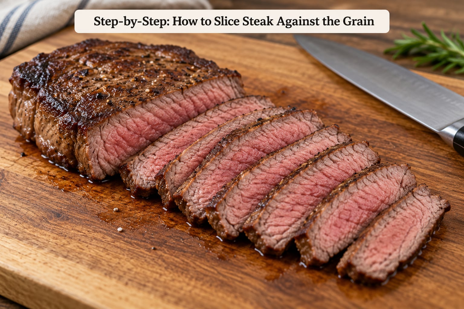 Step-by-Step: How to Slice Steak Against the Grain