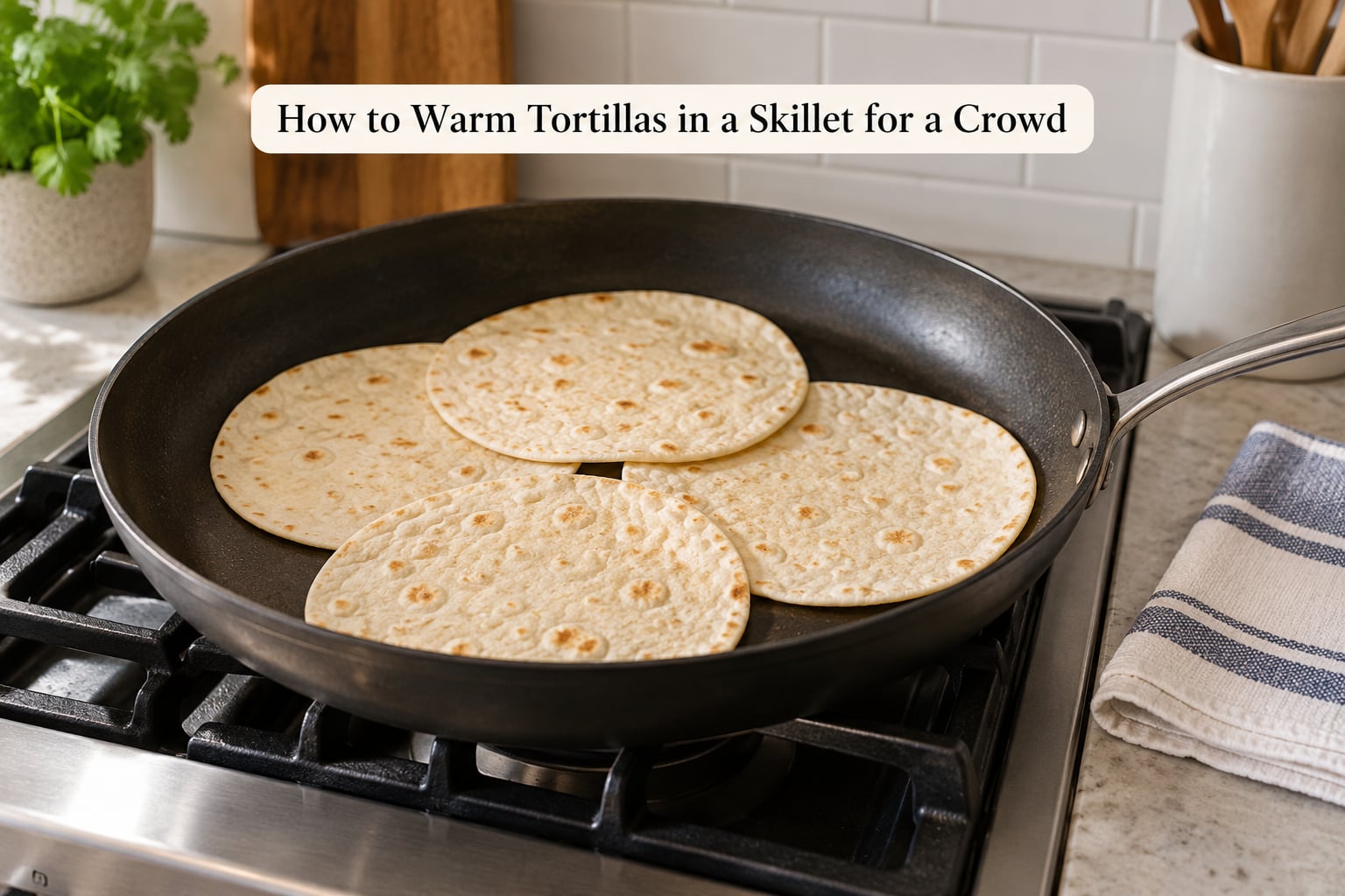 How to Warm Tortillas in a Skillet for a Crowd